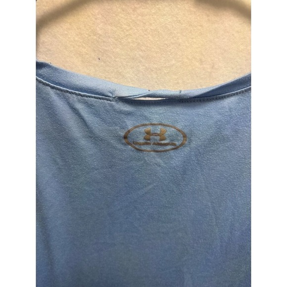 Under Armour Heatgear Loose Fit T Shirt Blue XL Athletic Gym Workout Tee - Picture 6 of 10